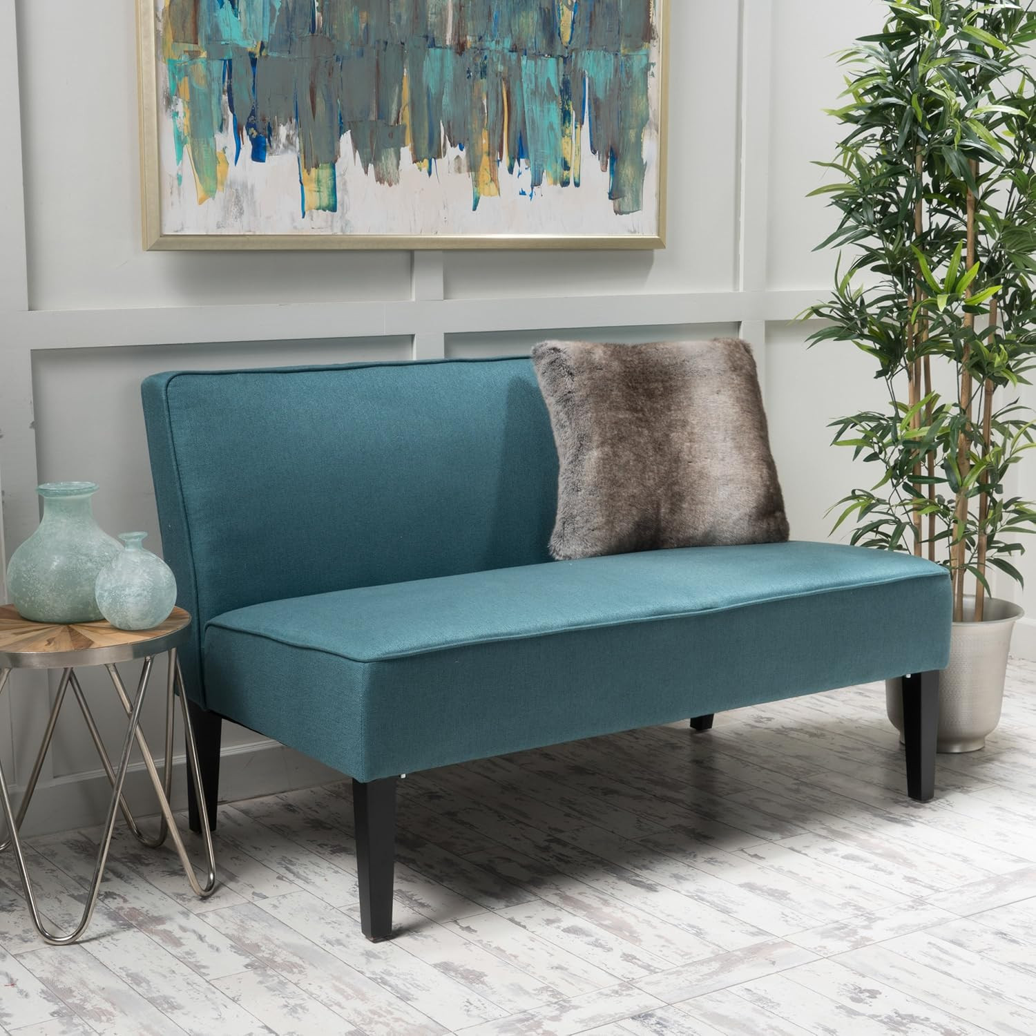 Christopher Knight Home Christopher Knight Home Dejon Modern Fabric Loveseat, D gallery