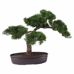 16” Artificial Cedar Bonsai Tree