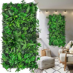 Artificial Greenery Wall Panels: 20″x 20″ 2P UV-Anti Faux Green Grass Wall Priva
