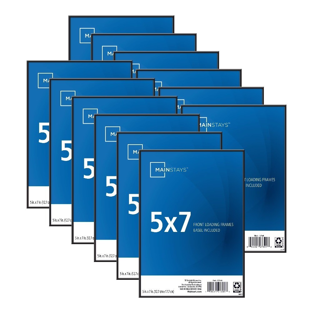 Front Loading Picture Frame 5x7 Inch Black Photo Frame Set of 12 gallery