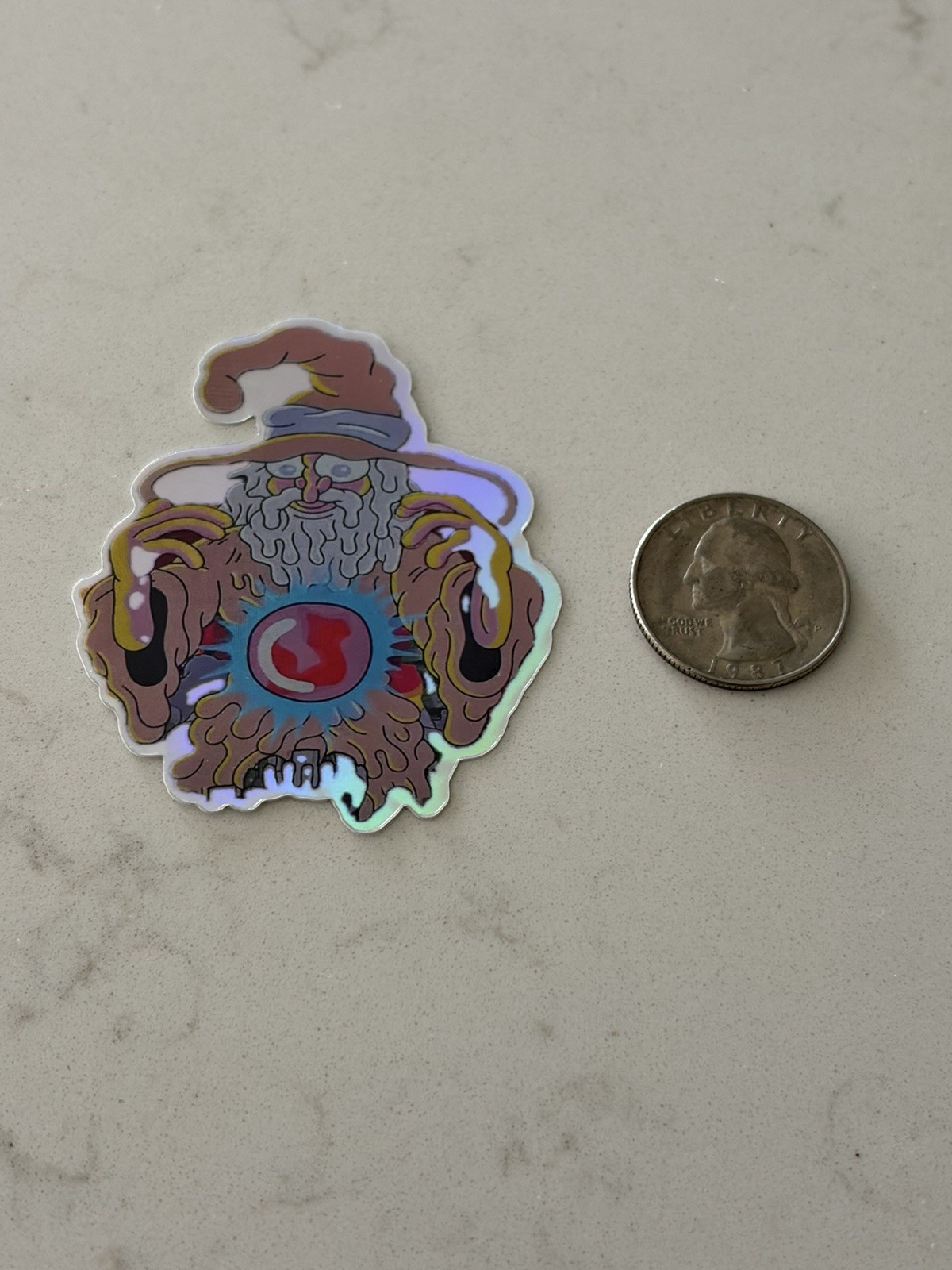 Trippy Holographic Wizard Sticker gallery