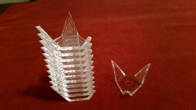 *#Triangular 1.25" Display Stand For Minerals Fossils Crystals Seashells 910 gallery