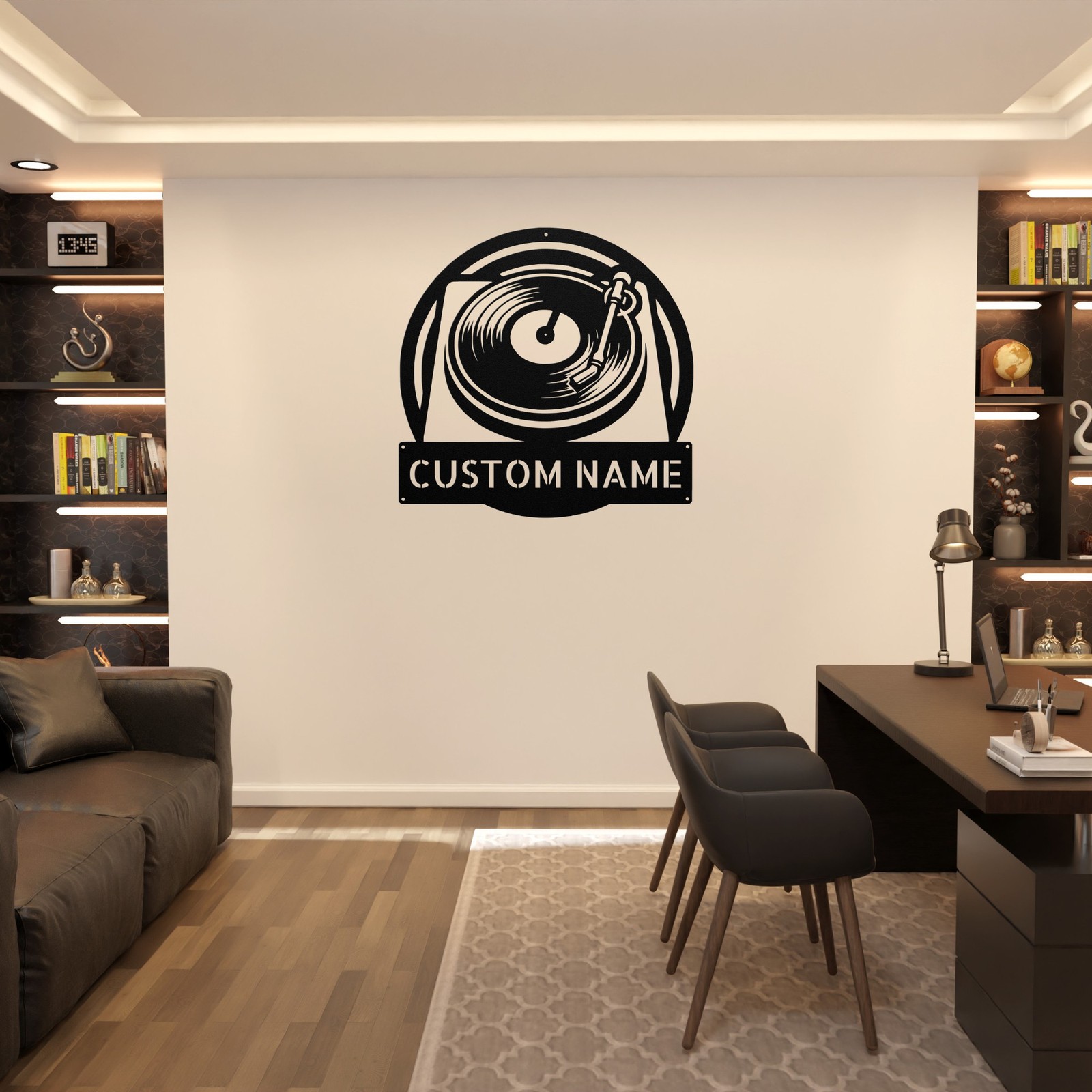 Personalized Monster Music Turntable Record Metal Sign Unique Music Lovers Gifts gallery