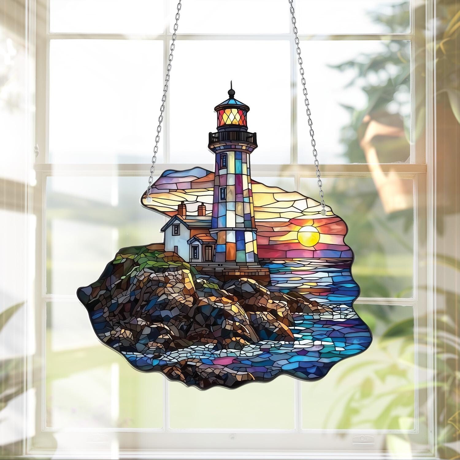 Lighthouse Suncatcher, Lighthouse Window Hangings, Perfect Gift for Nature Lover gallery