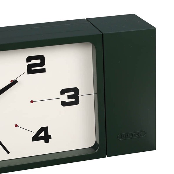 DULTON Double Face Wall Clock Rectangle Magnet Type H21-0362DGN Dark Green gallery