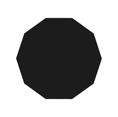 Decagon shape Vinyl Decal Polygon shape symbol Sticker