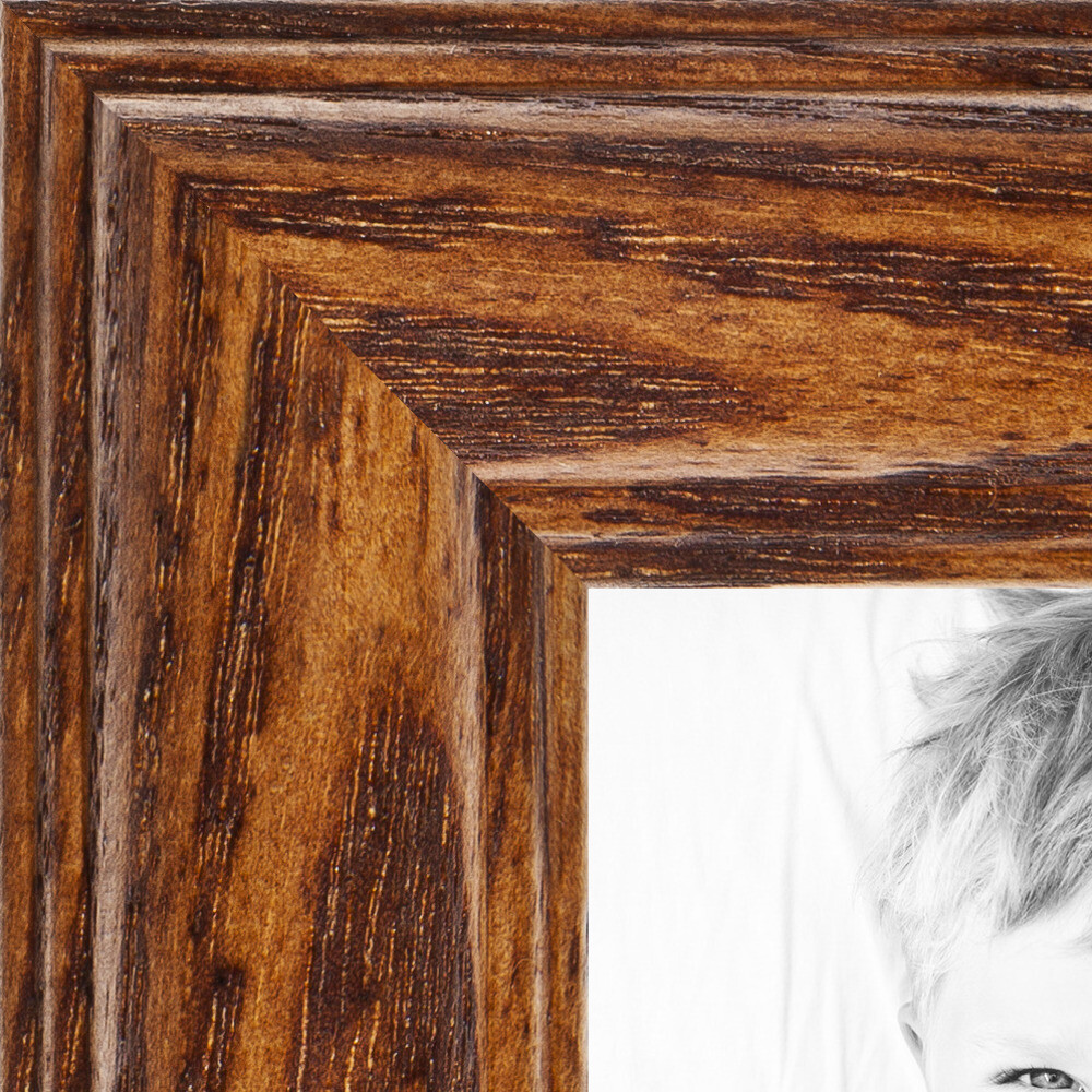 ArtToFrames .875" Custom Poster Frame Honey Oak 4380 Large gallery