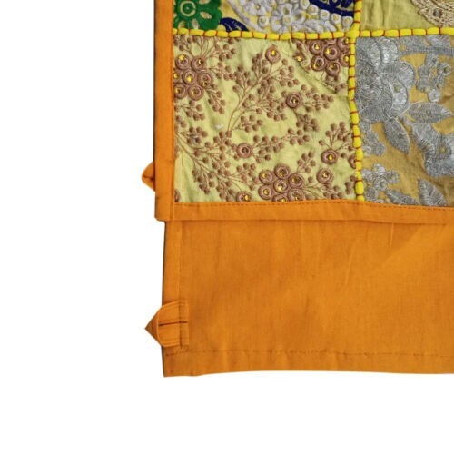 Indian Yellow Vintage Patchwork Embroidery Toran Door Valance Wall Hanging Decor gallery