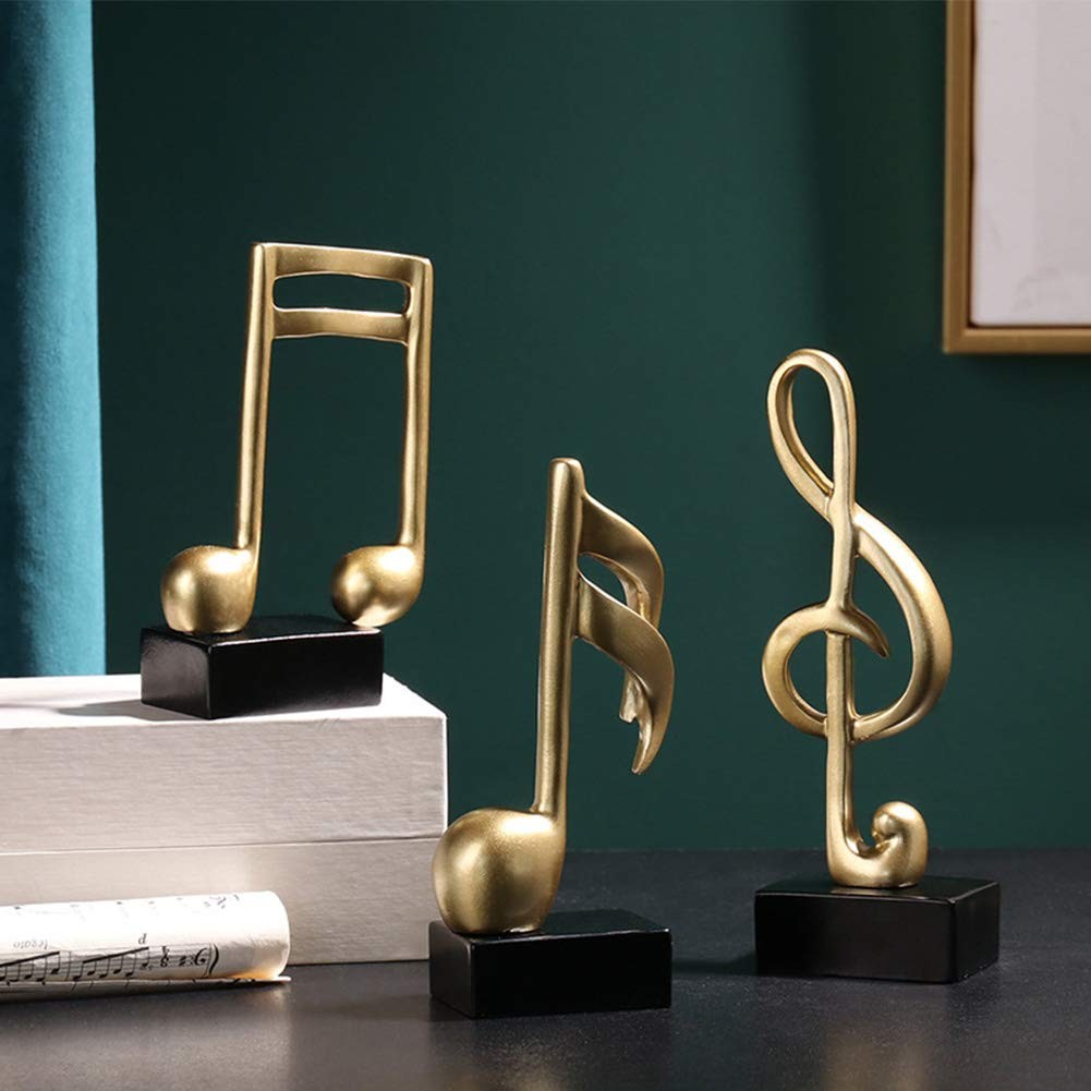 3pcs-Music Note Statue,Music Note Decor Musical Sculpture Statue Music Note F... gallery