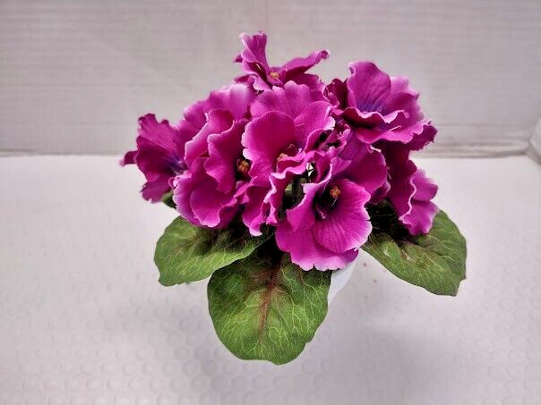 ARTIFICIAL 6" Miniature African Violet - FUCHSIA gallery