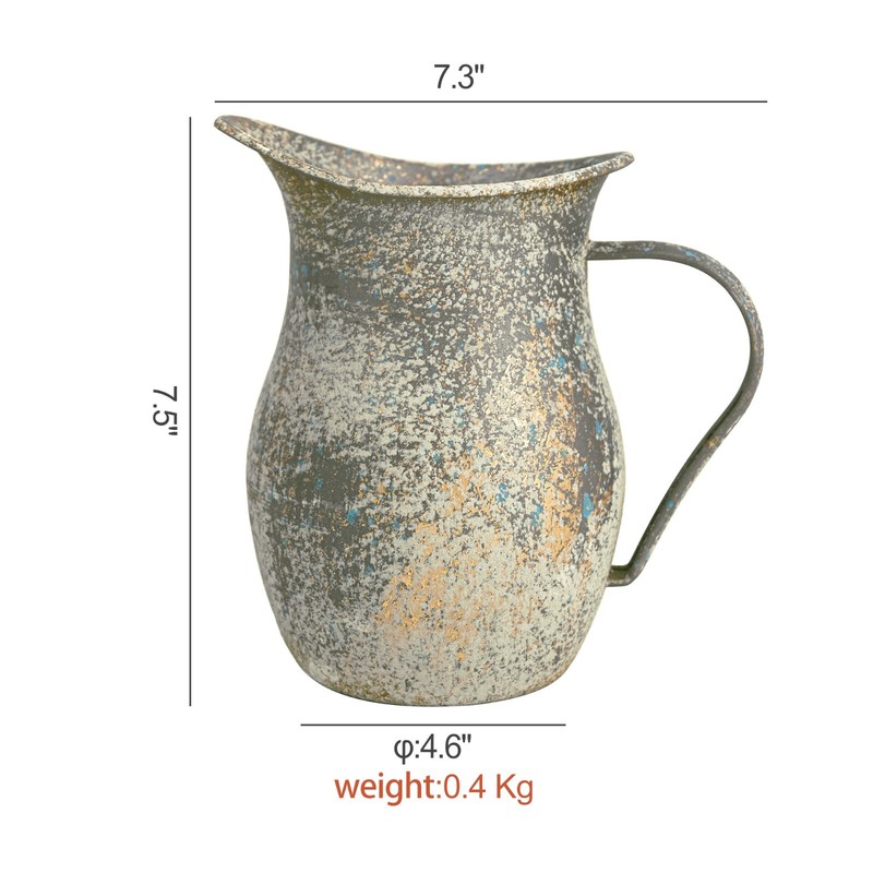 Rustic Pitcher Vase for Kitchen Bathroom Porch Tabletop Party Decoration gallery