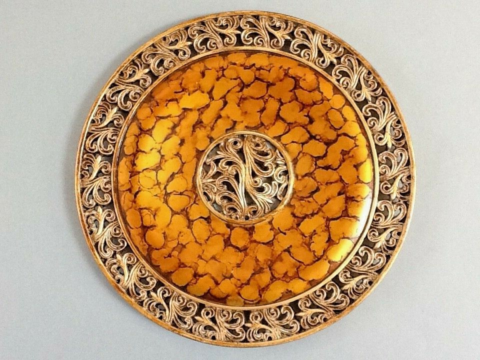 A Decorative Resin Display Plate Approximately 11 3/4" in Diameter gallery