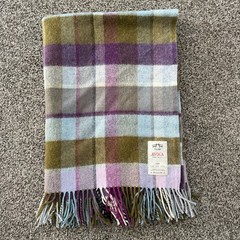 Avoca the Mill 100% Pure New Wool Throw Blanket Ireland Made Plaid 56×40