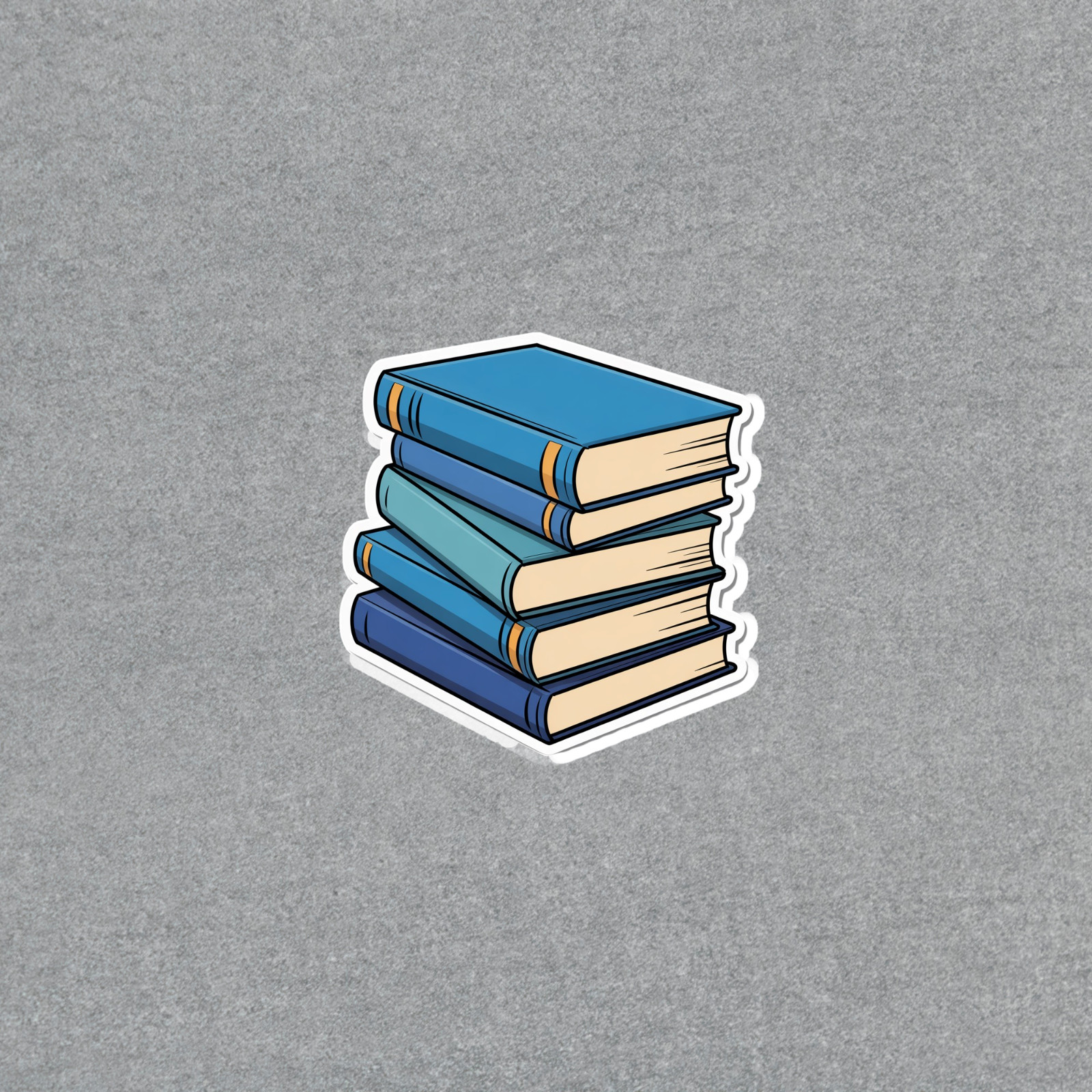 Blue Book Stack Sticker for Readers, Students, & Book Lovers #6387 gallery