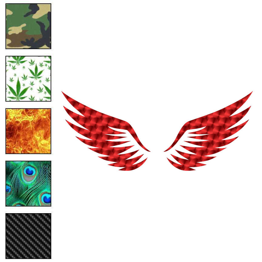 Wings, Vinyl Decal Sticker, 40 Patterns & 3 Sizes, #6661 gallery
