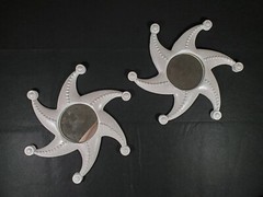 Mirrors Small Pair Sun Pacific Bathroom Hallway Sunbeams Cap And Bells Style
