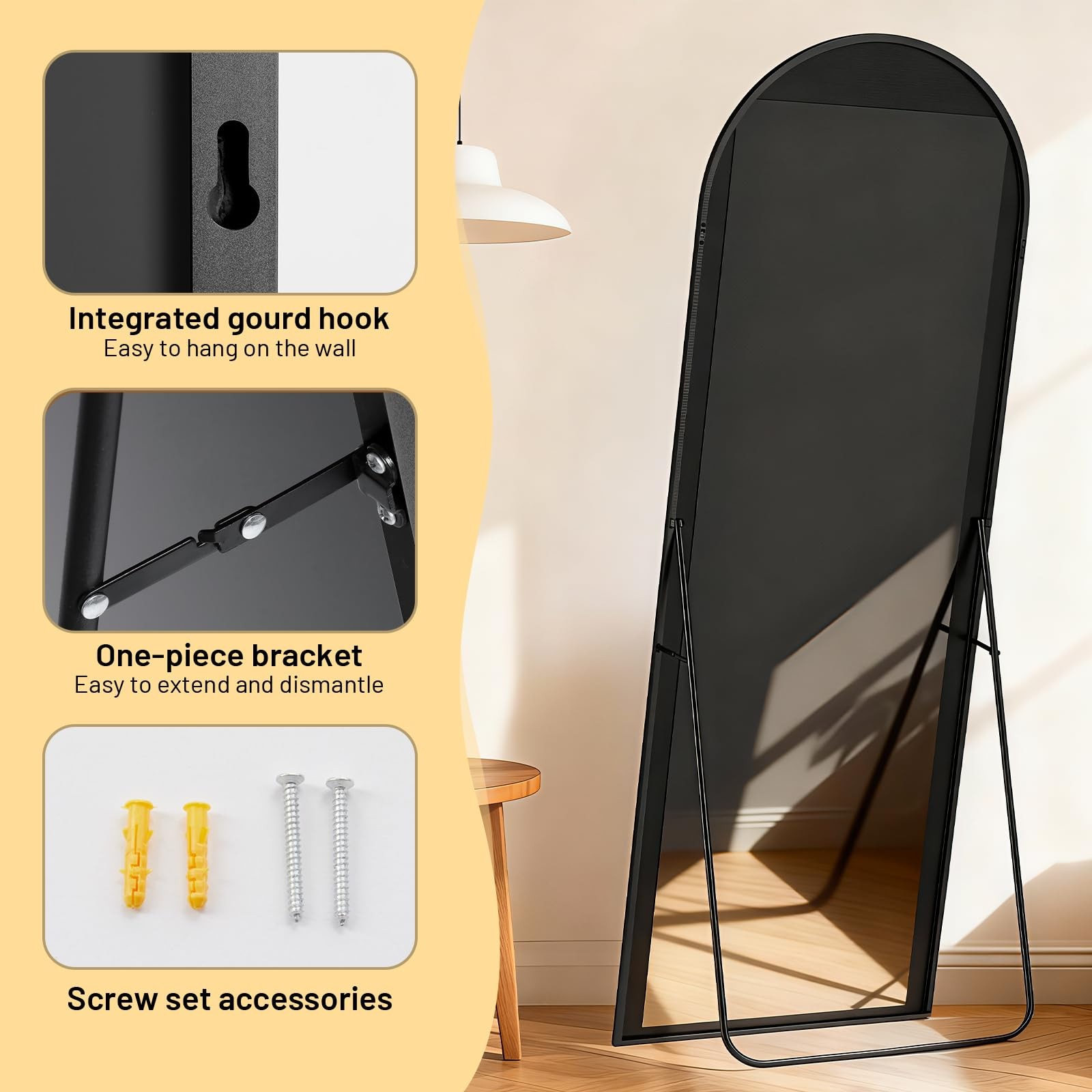 Simple Deluxe Arched Full Length Mirror 5615 Large Floor Mirrors For Wall Door gallery