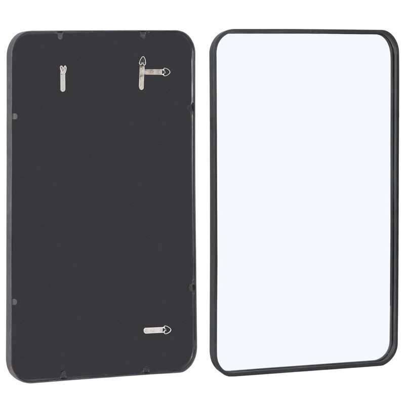 2PCS Black Rectangular Wall Mirror For Bathroom Bedroom Livingroom 24" x 36" gallery