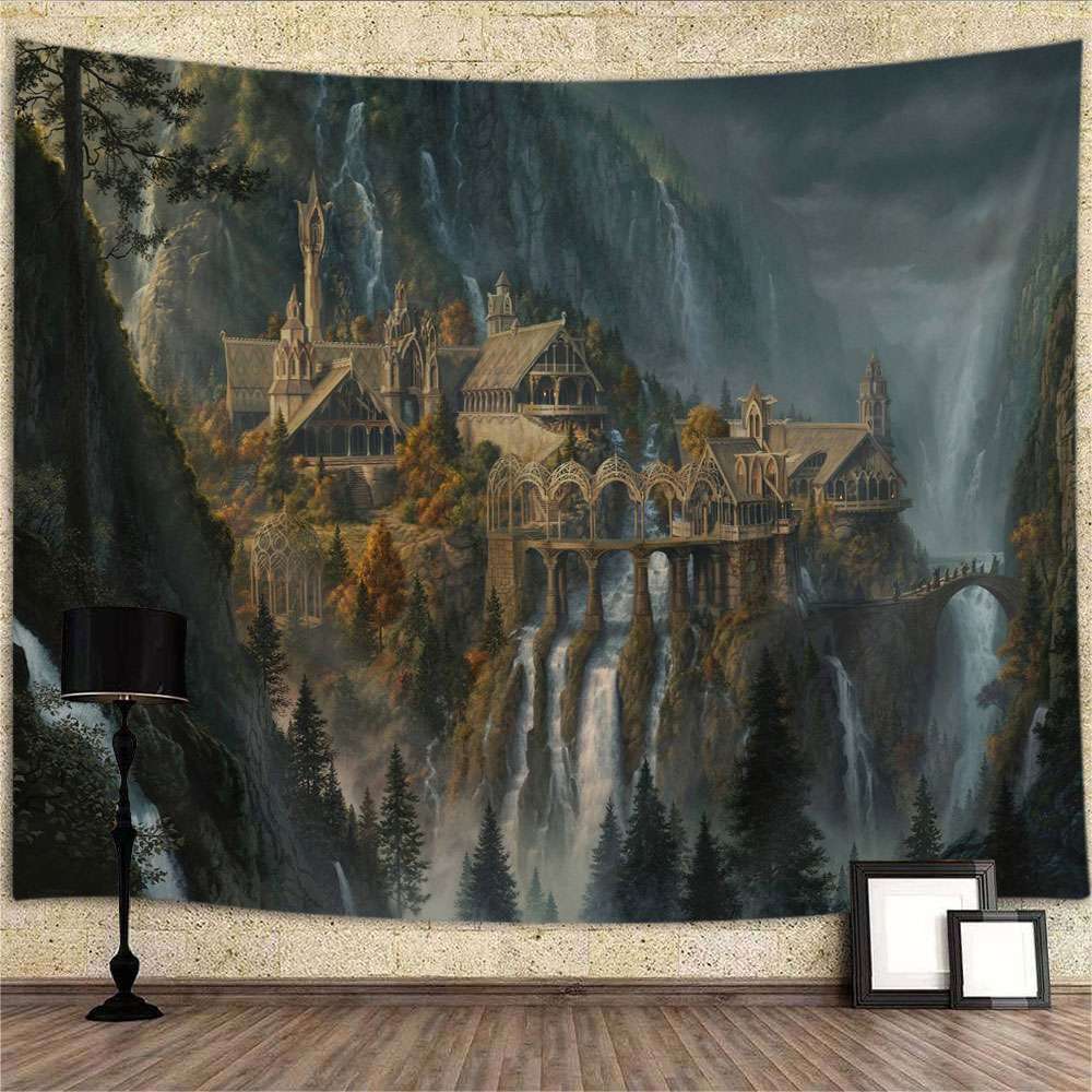 Medieval Fantasy Castle Extra Large Tapestry Wall Hanging Art Posters Background gallery