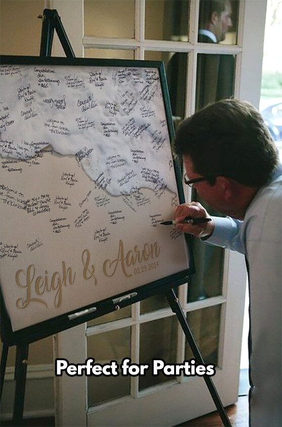 Beach Wedding Party, Personalized Names, Wedding Party Signature Guestbook Sign gallery