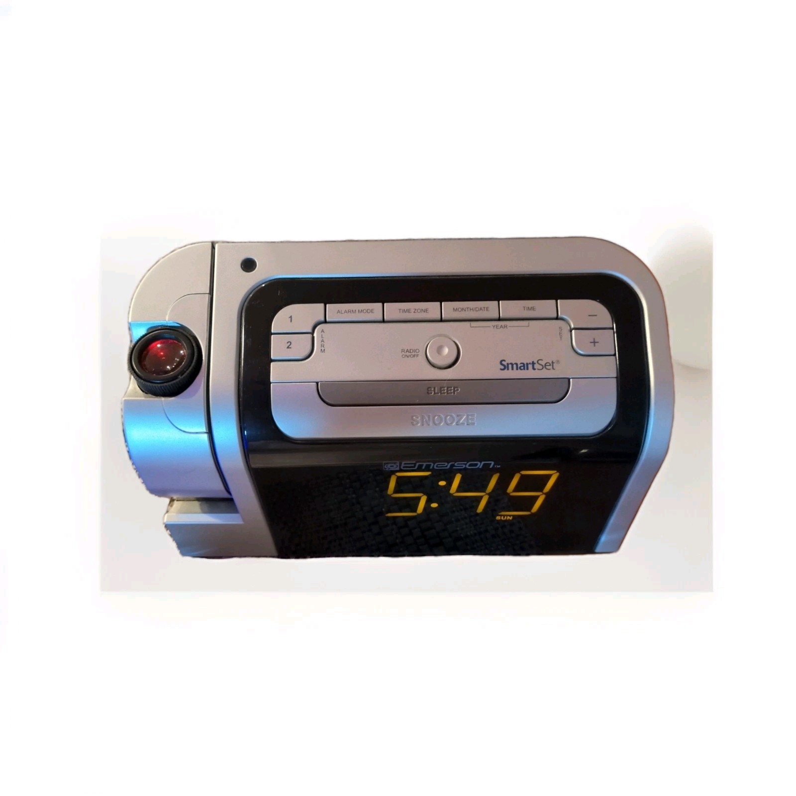 Emerson Smart Set Time Projector Alarm Clock Radio CKS3518 Tested Projection gallery