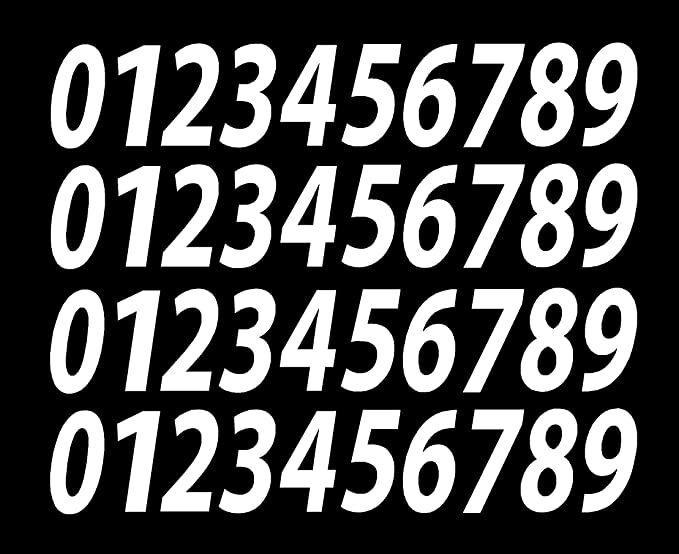 0-9 Reflective Numbers White Sticker Vinyl Decals CHOOSE 1"-12" Set Of 40 (RV1) gallery