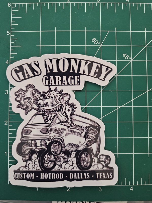 Monkey Garage Van Sticker gallery