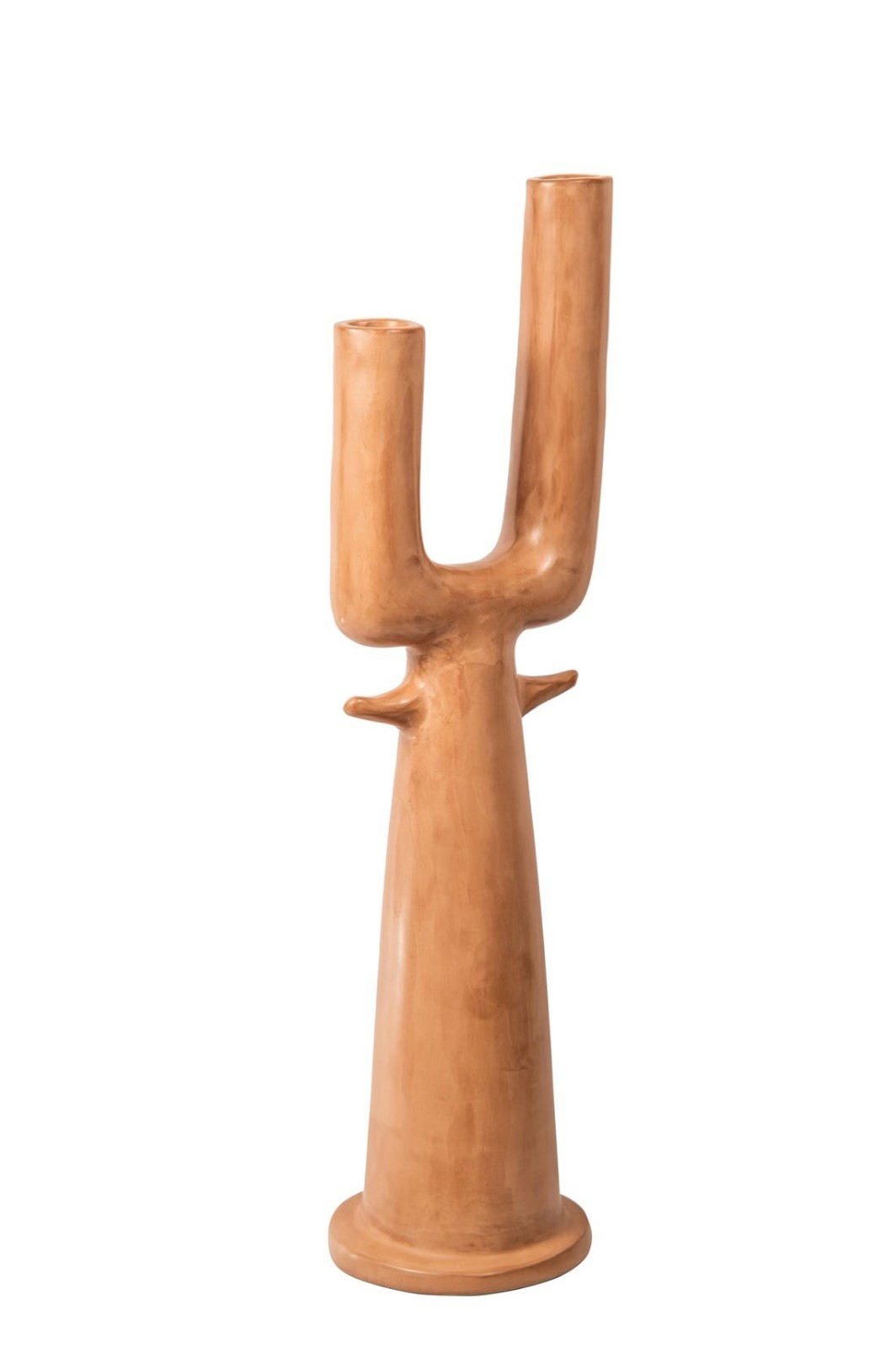 Modern Double Stem Ceramic Vase Handmade Abstract Sculptural Vase For Dried Flow gallery