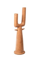 Modern Double Stem Ceramic Vase Handmade Abstract Sculptural Vase For Dried Flow