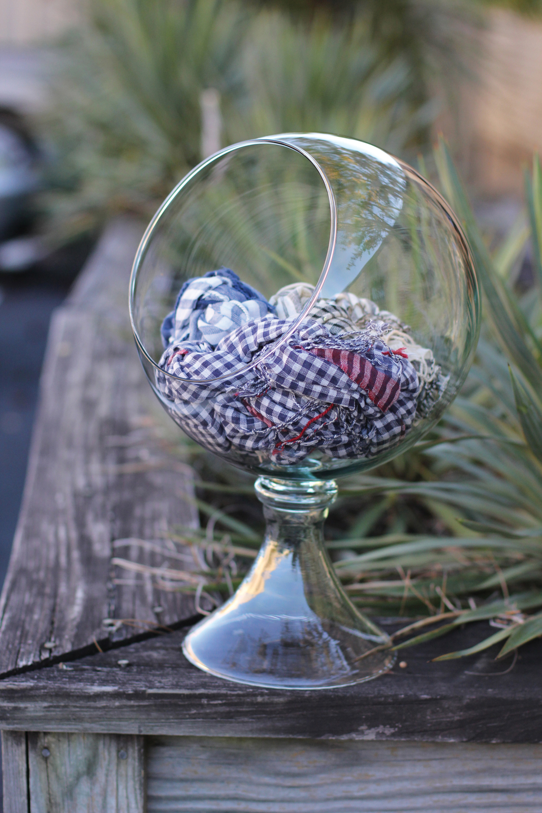 Round General Store Tilted Glass Display Globe Pedestal Candy Storage Bowl gallery
