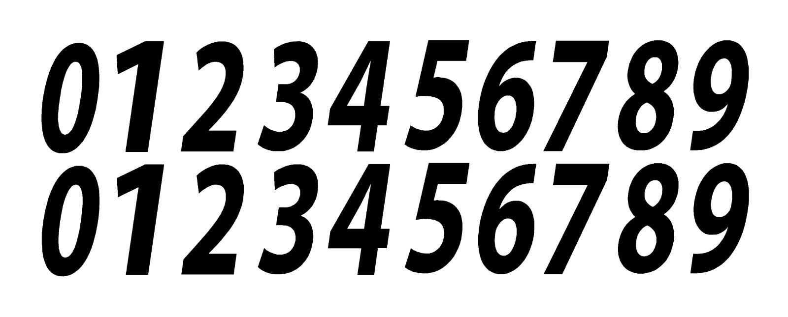 0-9 Numbers Black Sticker Vinyl Decals CHOOSE .5" - 12" Set Of 20 (V546-2) gallery
