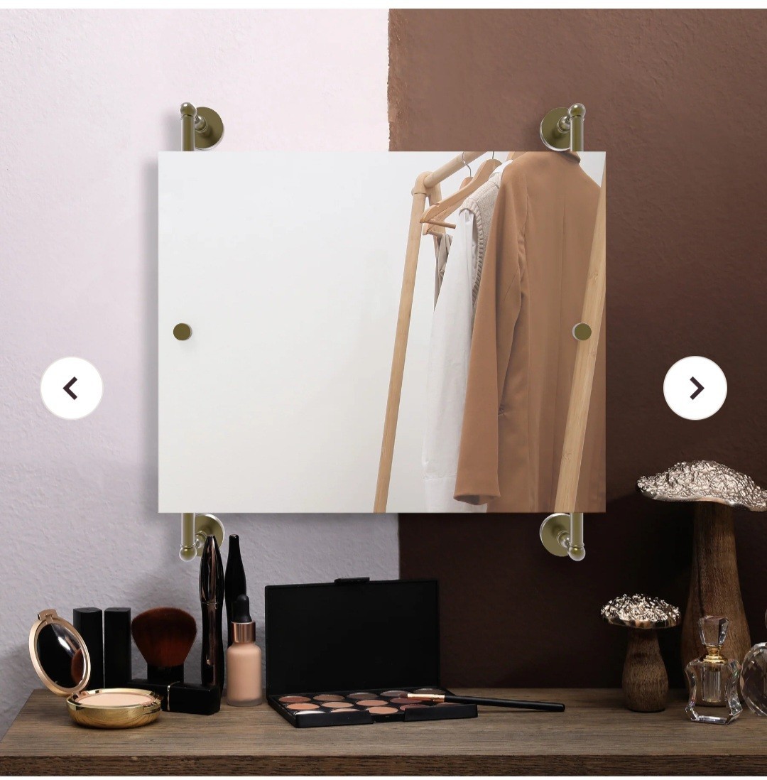 Prestige Regal Landscape Rectangular Frameless Rail Mounted Mirror (Lavender) gallery