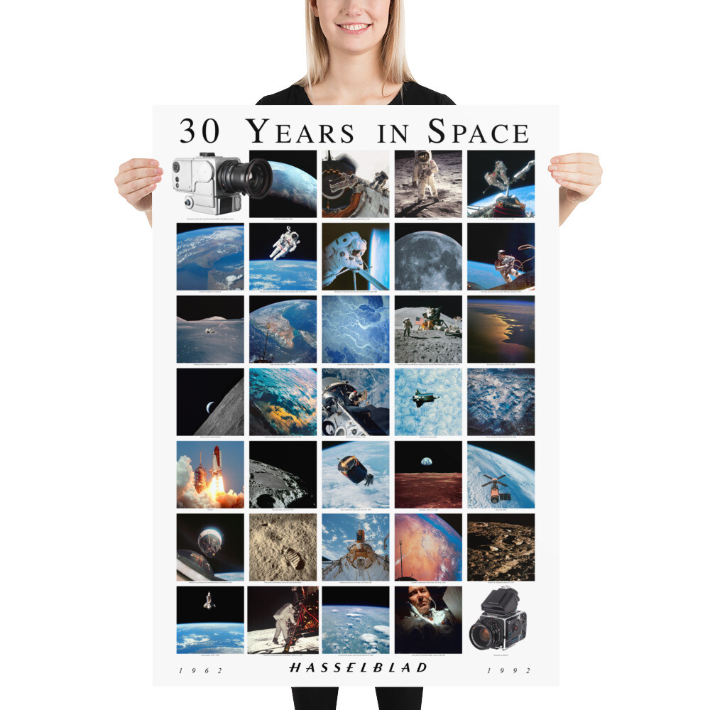 Poster HASSELBLAD '30 ans dans l'espace' 1962-1992 - 70 x 100 cm gallery