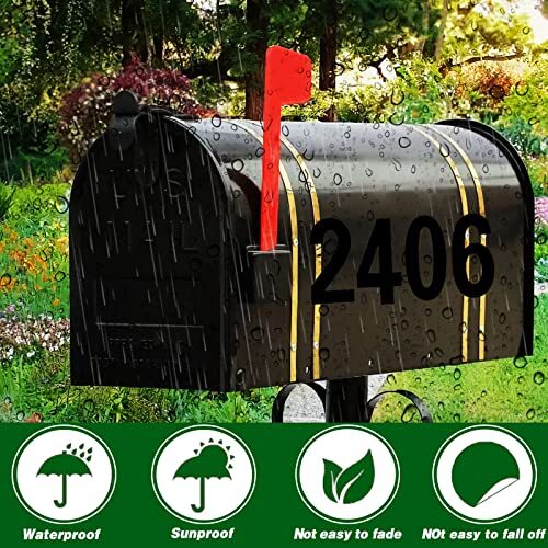 0-9 Reflective Vinyl Mailbox Numbers Stickers for Outside 8 Set 2 Inch gallery