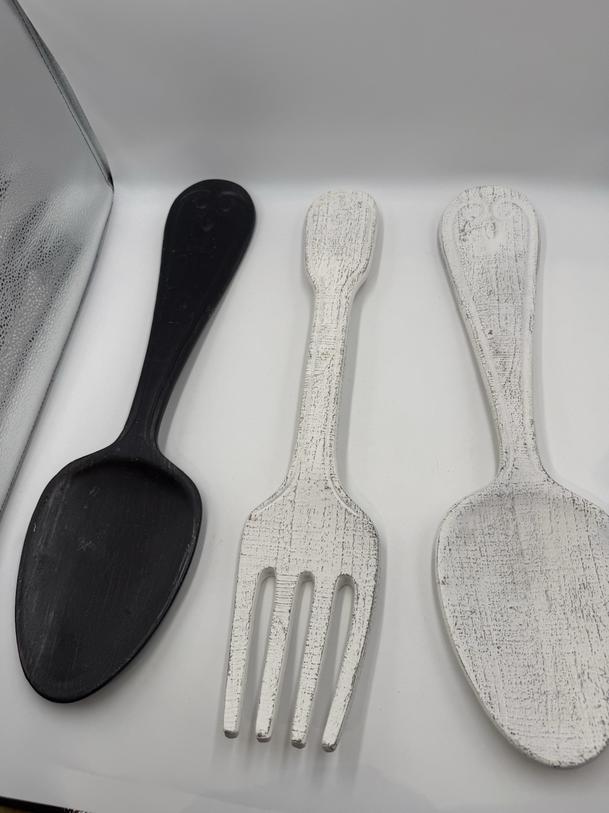 Rustic Kitchen Wall Decor Fork and Spoon Utensils Dining Room Breakfast 20" 3 Pc gallery
