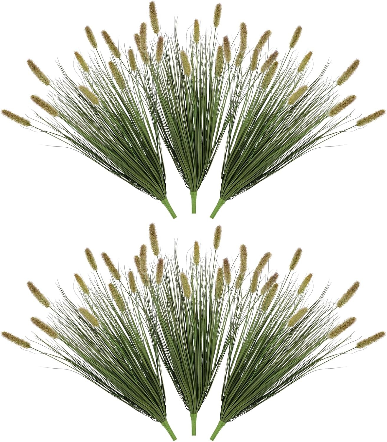 24 inches Extra Lush Artificial Reed Grass (6pcs), Luxury Fake Plants with 10 gallery