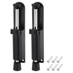 2 Pack Kickdown Door Stop, Distance from the Ground 45mm/1.77″, Black
