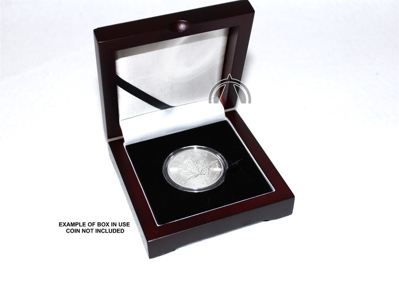 Solid Wood Box for 1oz Silver Maple Leaf in Direct Fit Air Tight Coin Capsule gallery