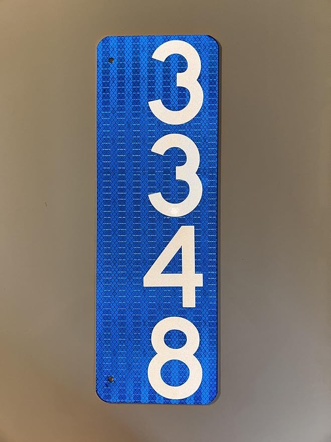 One-Sided Vertical Reflective 18"x6" Address Marker/911 Aluminum Sign by SSMG gallery