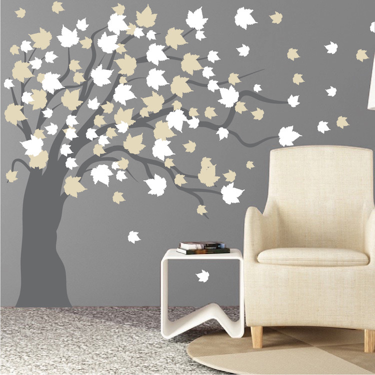 Autumn Spring Tree Wall Decal Wallpaper Floral Plant Life Removable Design, b35 gallery