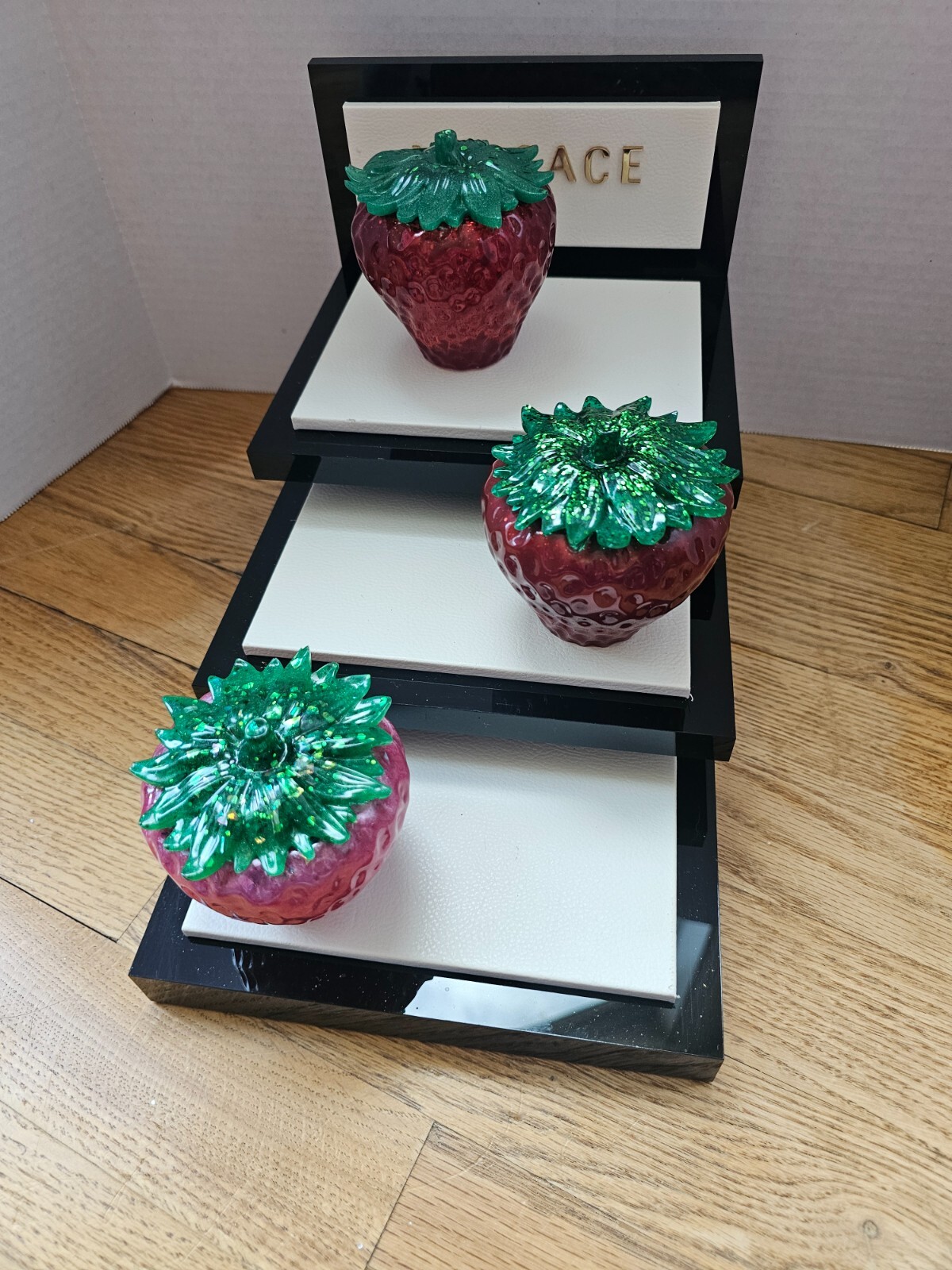 Strawberry with removable Lid Handmade w/ Epoxy Resin. One Of A Kind. Super cute gallery