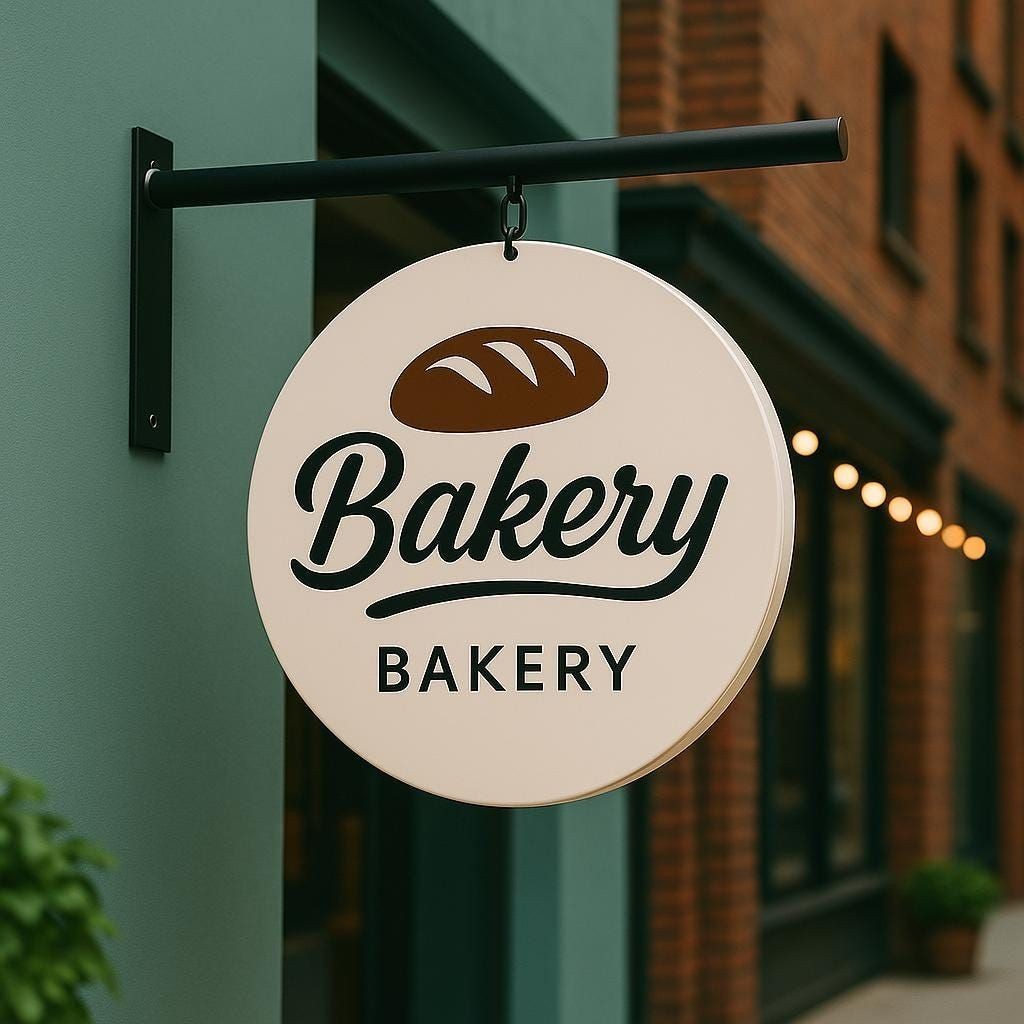 Personalized Double-Sided Blade Sign – Outdoor Wall-Mounted Shop Logo Sign gallery