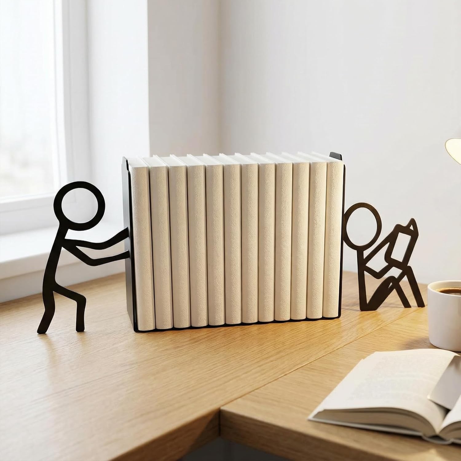 Bookends Decorative Metal Unique Cool Home Desk Bookend Cute Funny Books Ends gallery