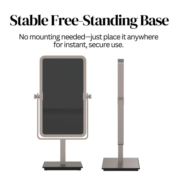 Aptations Mirror Image Rectangular Free Standing Mirror, Brushed Nickel gallery