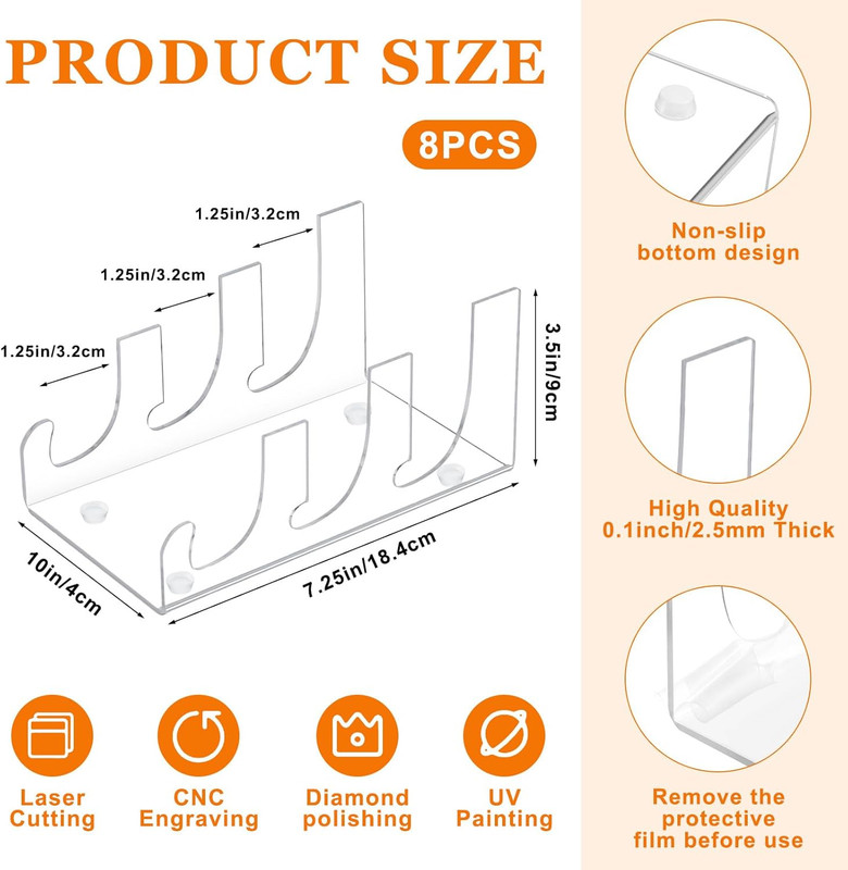 16 Pcs Acrylic Dinnerware Display Stand Set for Plates and Tea Cups gallery