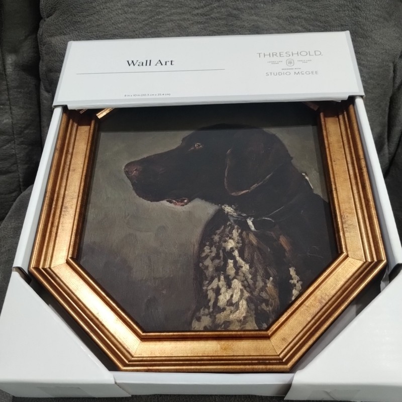 NEW! Threshold Studio McGee - Pointer Dog Wall Art in Frame - 8" x 10" gallery