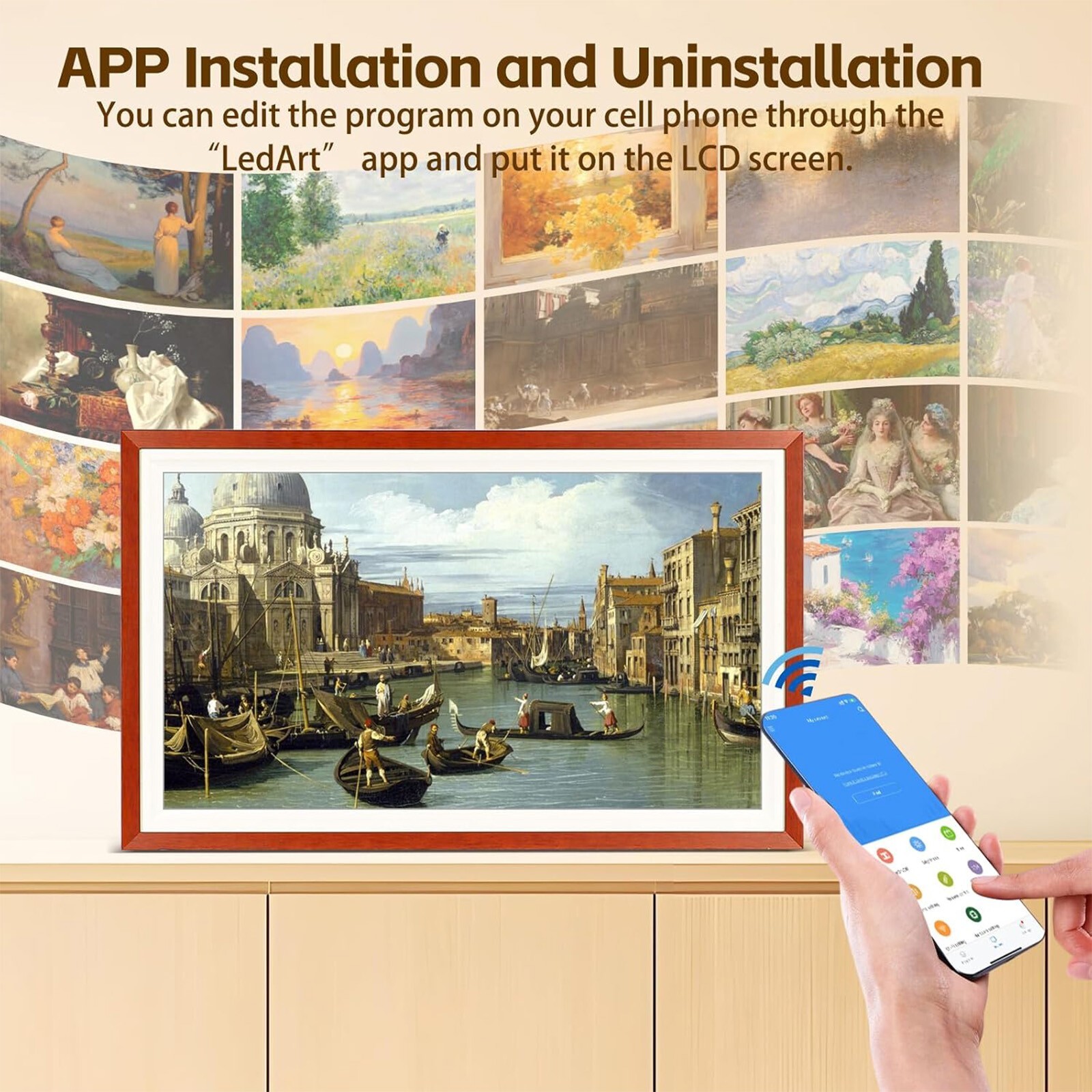 43Inch Large Digital Picture Frame Touch Screen 1920x1080 FHD with stand Gifts gallery