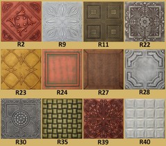Antique Decorative Texture Ceiling Tiles Glue UP – 20×20 Different Colors SALE
