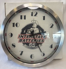 14″ Round Wall Clock Interstate Batteries Great For Shop Garage Clock – Working!