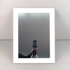 White Framed Rectangular Accent Mirror 24x18 in Wood Modern Wall Mounted gallery